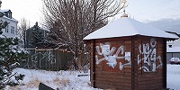 Неизвестные изрисовали православную часовню в Рейкьявике