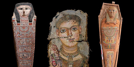 В Египте обнаружено большое погребальное здание и Фаюмские портреты Птолемеевского и Римского периодов