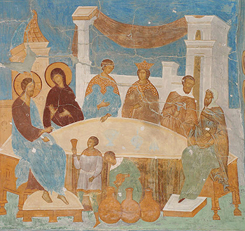 Брак в Кане. Фреска Дионисия