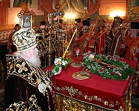 В канун праздника Воздвижения Креста Господня Его Святейшество совершил Всенощное бдение в Казанском соборе Новодевичьего монастыря в Петербурге В канун праздника Воздвижения Креста Господня Его Святейшество совершил Всенощное бдение в Казанском соборе Новодевичьего монастыря в Петербурге