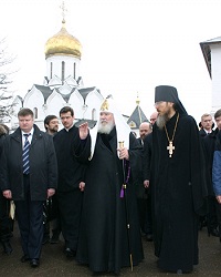Святейший Патриарх совершил богослужение в соборе Саввино-Сторожевского монастыря Святейший Патриарх совершил богослужение в соборе Саввино-Сторожевского монастыря