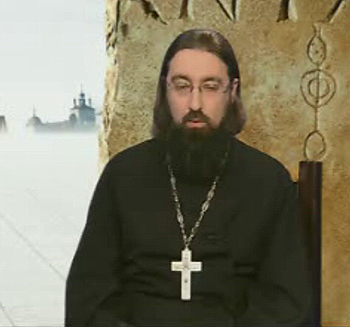 Кадр из телепрограммы. Игумен Филипп (Васильцев)