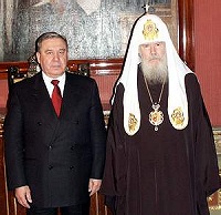 Святейший Патриарх Алексий встретился с губернатором Омской области Л.К.Полежаевым