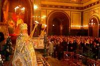 Предстоятель возглавил богослужение в Храме Христа Спасителя в день Навечерия Рождества Христова
