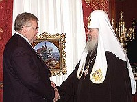 Состоялась встреча Святейшего Патриарха Московского и всея Руси Алексия II с мэром города Таллина, председателем Центристской партии Эстонии Эдгаром Сависааром