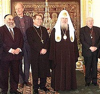 Предстоятель Русской Православной Церкви встретился делегацией исполнительного комитета Европейского совета религиозных лидеров