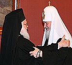 Состоялась встреча Святейшего Патриарха Московского и всея Руси Кирилла с Предстоятелем Албанской Православной Церкви Блаженнейшим Архиепископом Анастасием