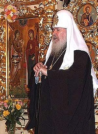 Слово Святейшего Патриарха Алексия после Всенощного бдения в канун праздника Благовещения на Московском подворье Пюхтицкого монастыря