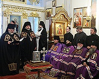Святейший Патриарх Кирилл возглавил чин наречения архимандрита Назария (Лавриненко) во епископа Выборгского, викария Санкт-Петербургской митрополии