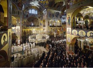 Предстоятели Поместных Православных Церквей совершили освящение собора Воскресения Христова в Подгорице