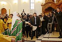 Святейший Патриарх Кирилл совершил малое освящение храма в честь святого благоверного князя Александра Невского в Калининграде