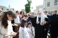 Предстоятель Русской Церкви посетил детское паллиативное отделение и Елизаветинский детский дом при Марфо-Мариинской обители
