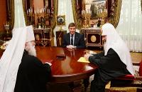 Святейший Патриарх Кирилл встретился с губернатором Псковской области А.А. Турчаком