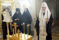 Святейший Патриарх Кирилл вознес молитву о упокоении души новопреставленного митрополита Киевского Владимира