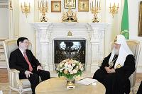 Предстоятель Русской Православной Церкви встретился с руководителем Государственного управления КНР по делам религий