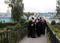 Святейший Патриарх Кирилл посетил Канавку Божией Матери и Благовещенский собор в Серафимо-Дивеевском монастыре