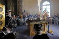 В Великий Понедельник Святейший Патриарх Кирилл совершил Литургию в Богородице-Рождественском ставропигиальном монастыре