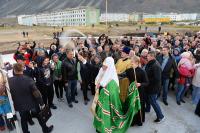 Святейший Патриарх Кирилл совершил чин освящения храма в чукотском поселке Эгвекинот