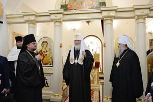 Святейший Патриарх Кирилл посетил строящийся Успенский храм Выборга