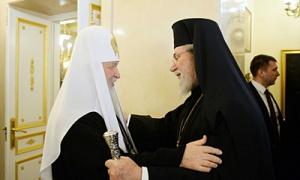 Святейший Патриарх Кирилл встретился с Блаженнейшим Архиепископом Кипрским Хризостомом