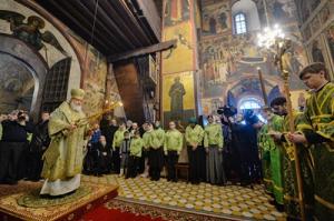 Святейший Патриарх Кирилл совершил Литургию в Саввино-Сторожевском ставропигиальном монастыре