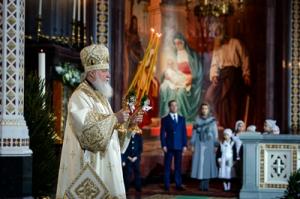 В праздник Рождества Христова Предстоятель Русской Церкви совершил Божественную литургию в Храме Христа Спасителя