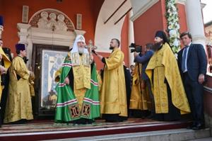 Слово Святейшего Патриарха Кирилла в день памяти святителя Петра после молебна в Высоко-Петровском монастыре