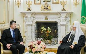 Святейший Патриарх Кирилл встретился с послом Германии в России