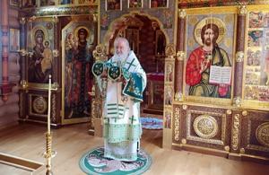 В день памяти преподобного Серафима Саровского Святейший Патриарх Кирилл совершил Литургию в Александро-Невском скиту