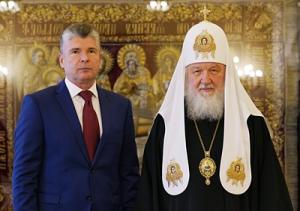 Святейший Патриарх Кирилл встретился с председателем Московского городского суда М.Ю. Птицыным