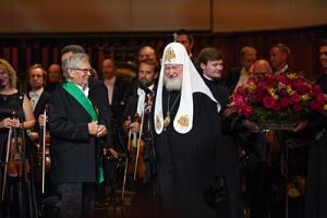 Святейший Патриарх Кирилл принял участие в торжественном вечере, посвященном 90-летию дирижера В.И. Федосеева